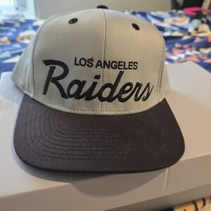 Los Angeles Raiders Classic Script Hat Snap Back Reebok Vintage Collection